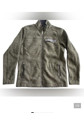 Marmot Olive Green zip up knit Jacket